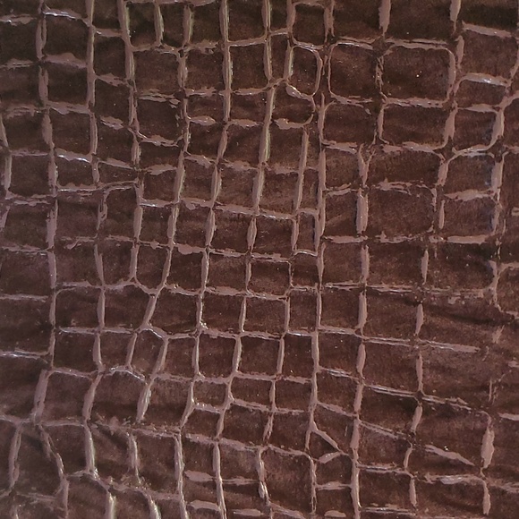 Two Piece Patent Leather Croc Print Traveler Bag Set - Picture 5 of 5